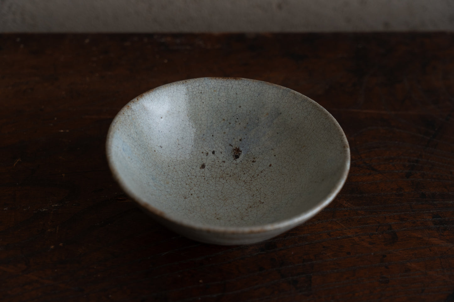Namako ash glazed flat tea bowl, Huining ware