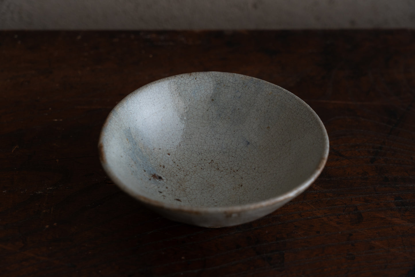 Namako ash glazed flat tea bowl, Huining ware