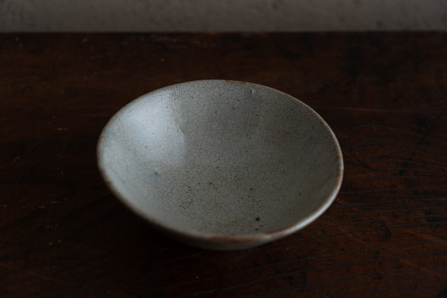 Namako ash glazed flat tea bowl, Huining ware