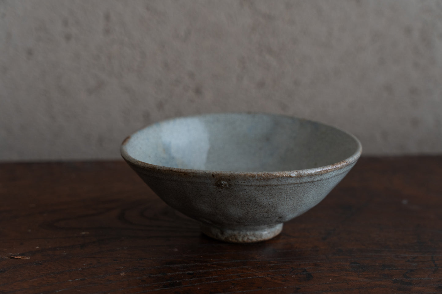 Namako ash glazed flat tea bowl, Huining ware