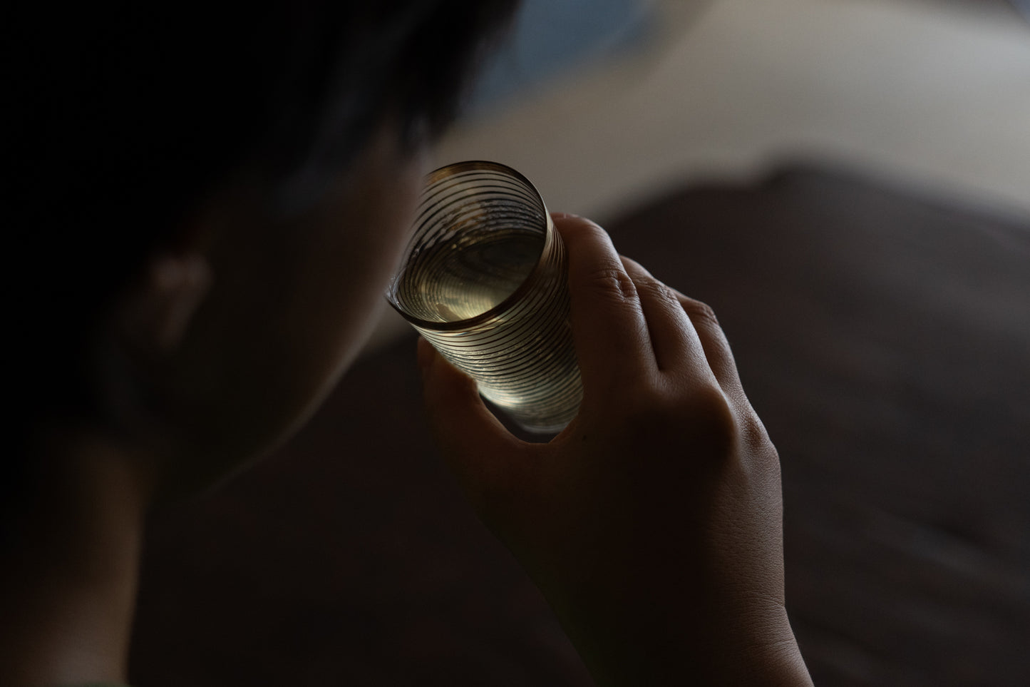 Harumi Baccarat Gold Stripe Small Glass