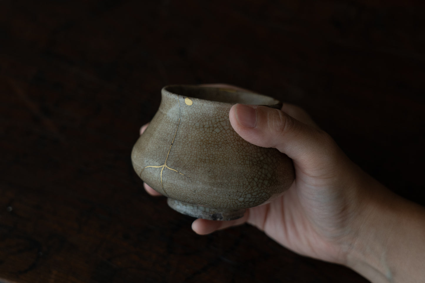 Joseon Dynasty Ido-glazed sake cup