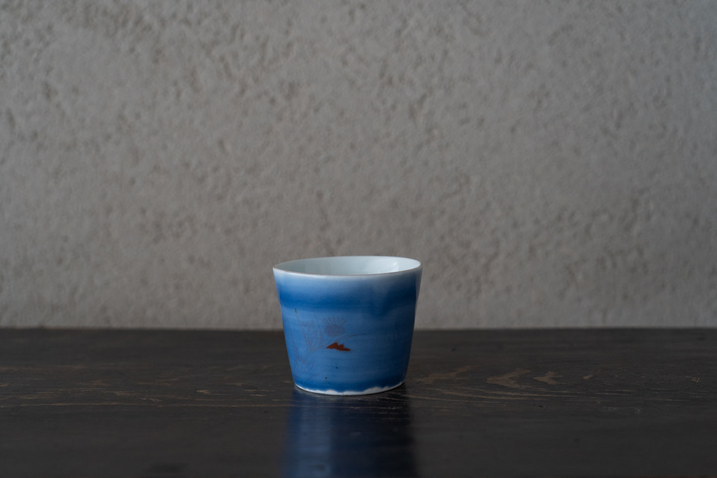 Old-Imari blue glaze sake cup