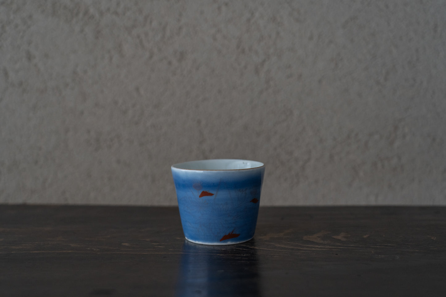 Old-Imari blue glaze sake cup