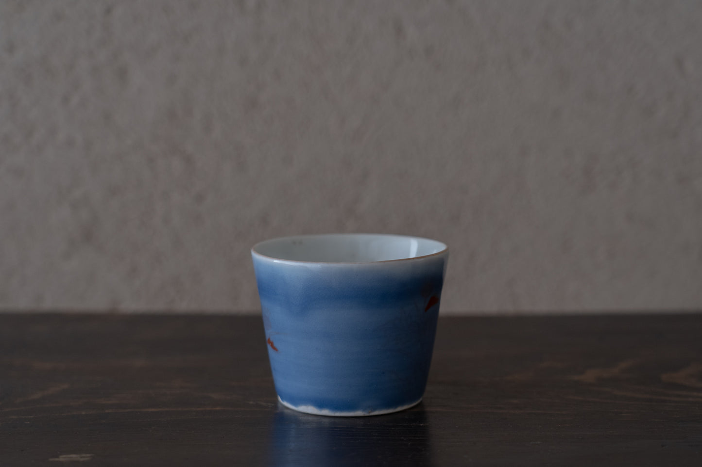 Old-Imari blue glaze sake cup