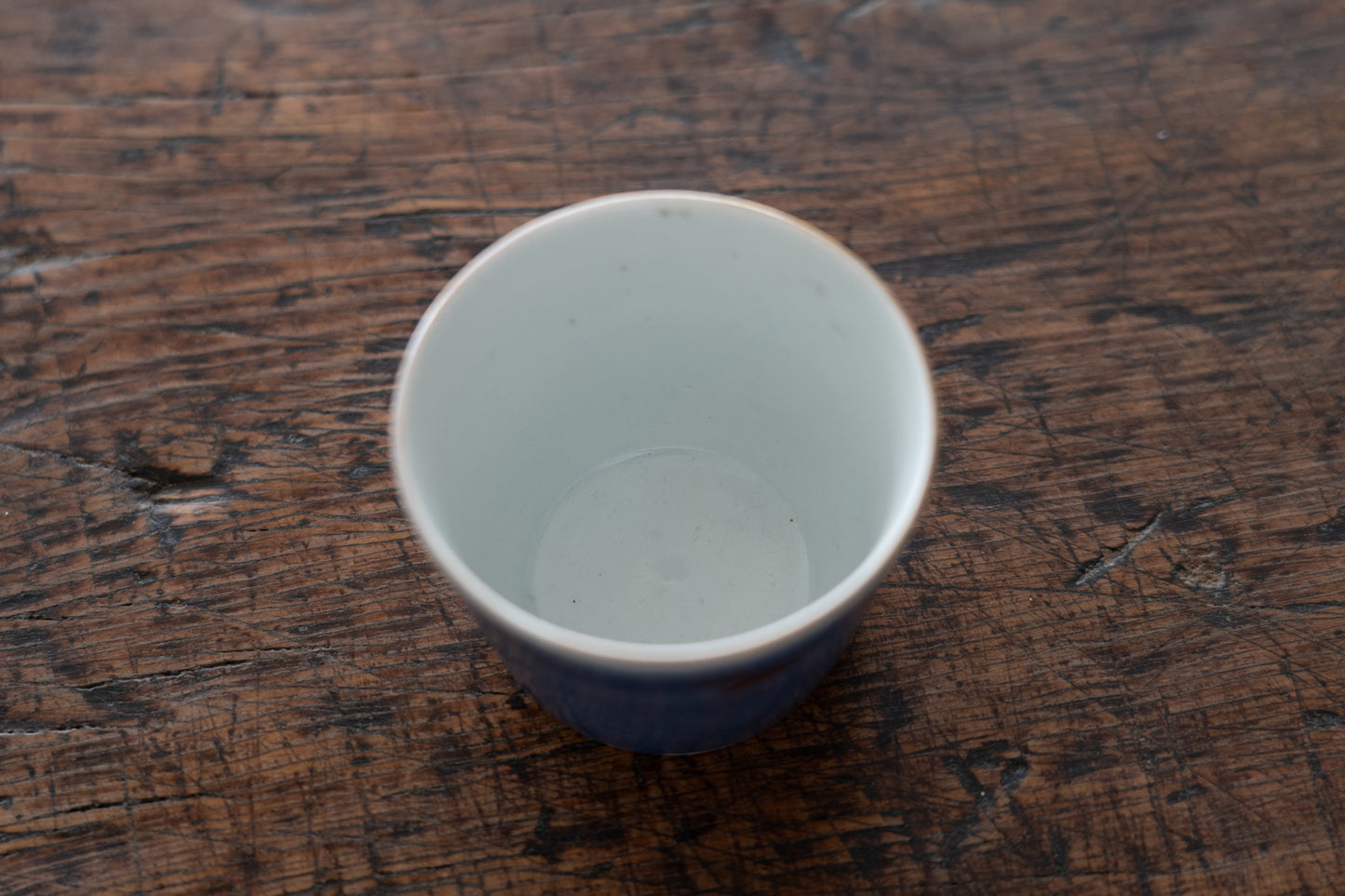 Old-Imari blue glaze sake cup