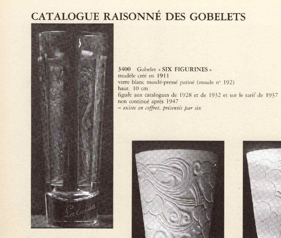 René Lalique, Goblet "Six Figurines"