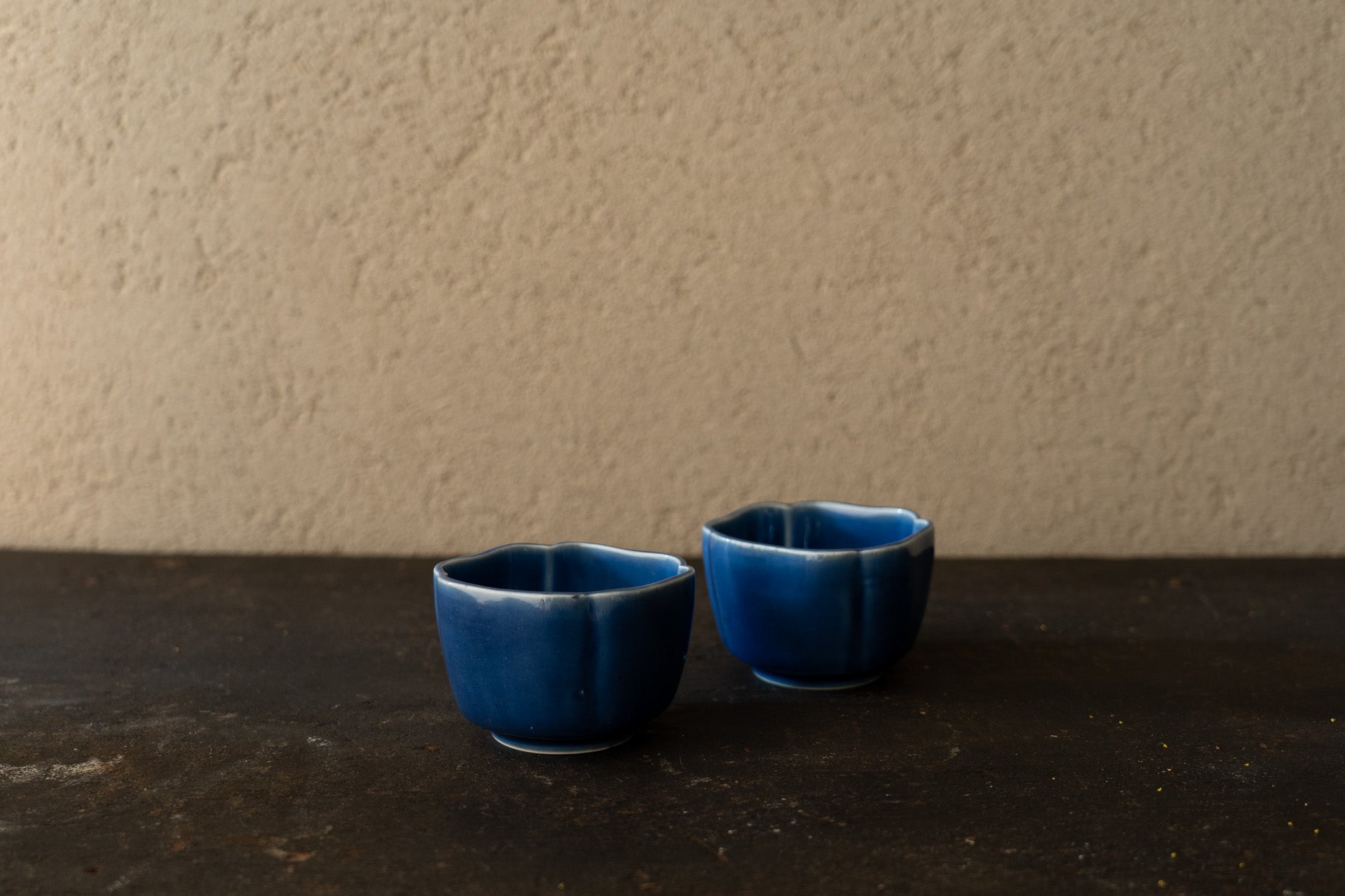 Muko-zuke dishes with four corners and cobalt glaze, Old Imari ware (Set of two dishes)