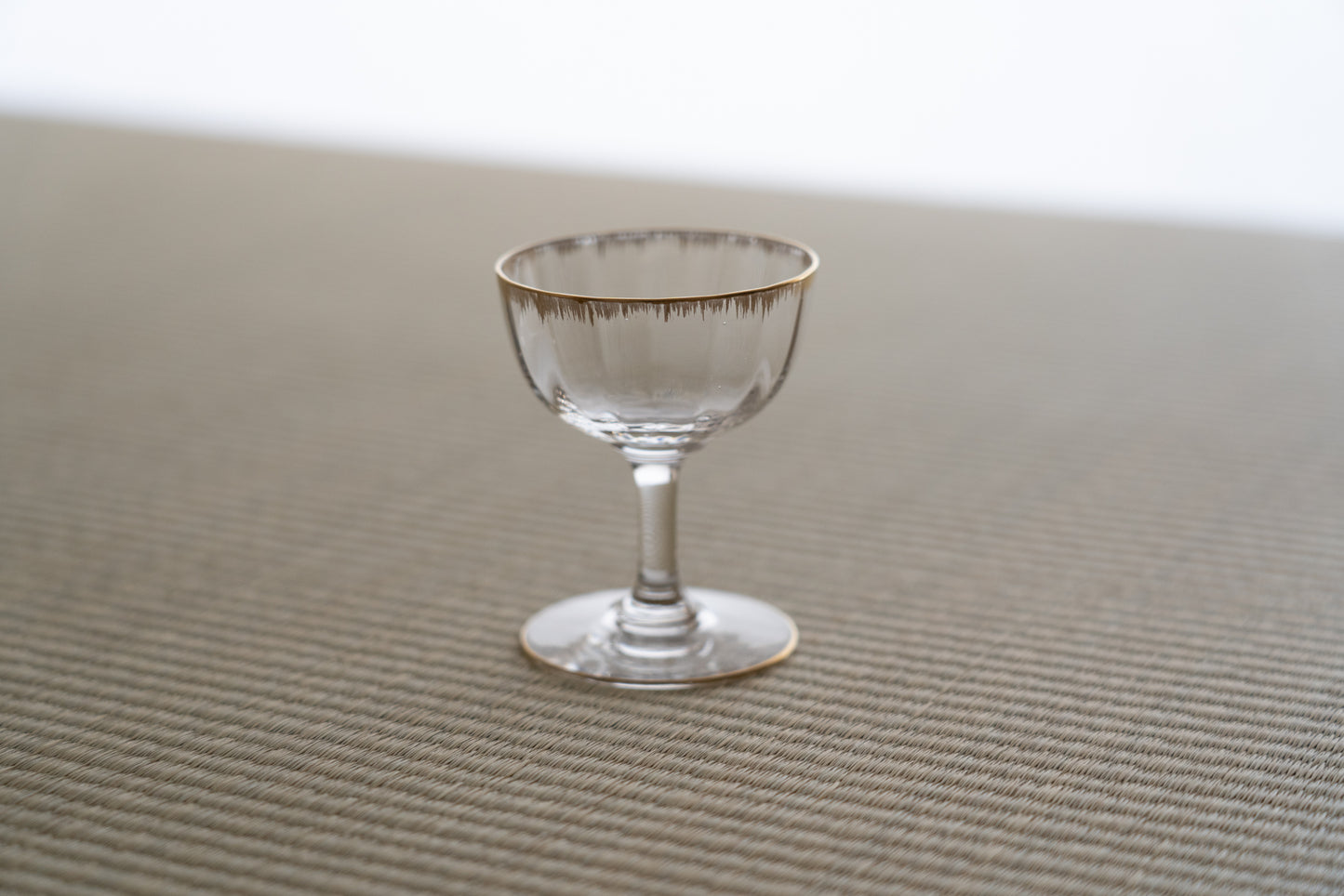 Gilded footed glass, Old baccarat