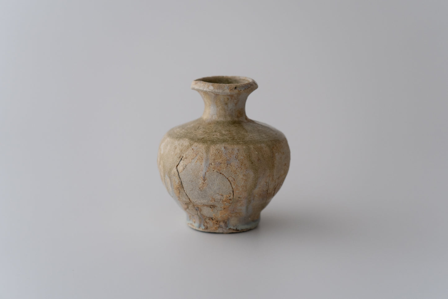 Ash Glazed Sake Bottle, Ko-seto ware