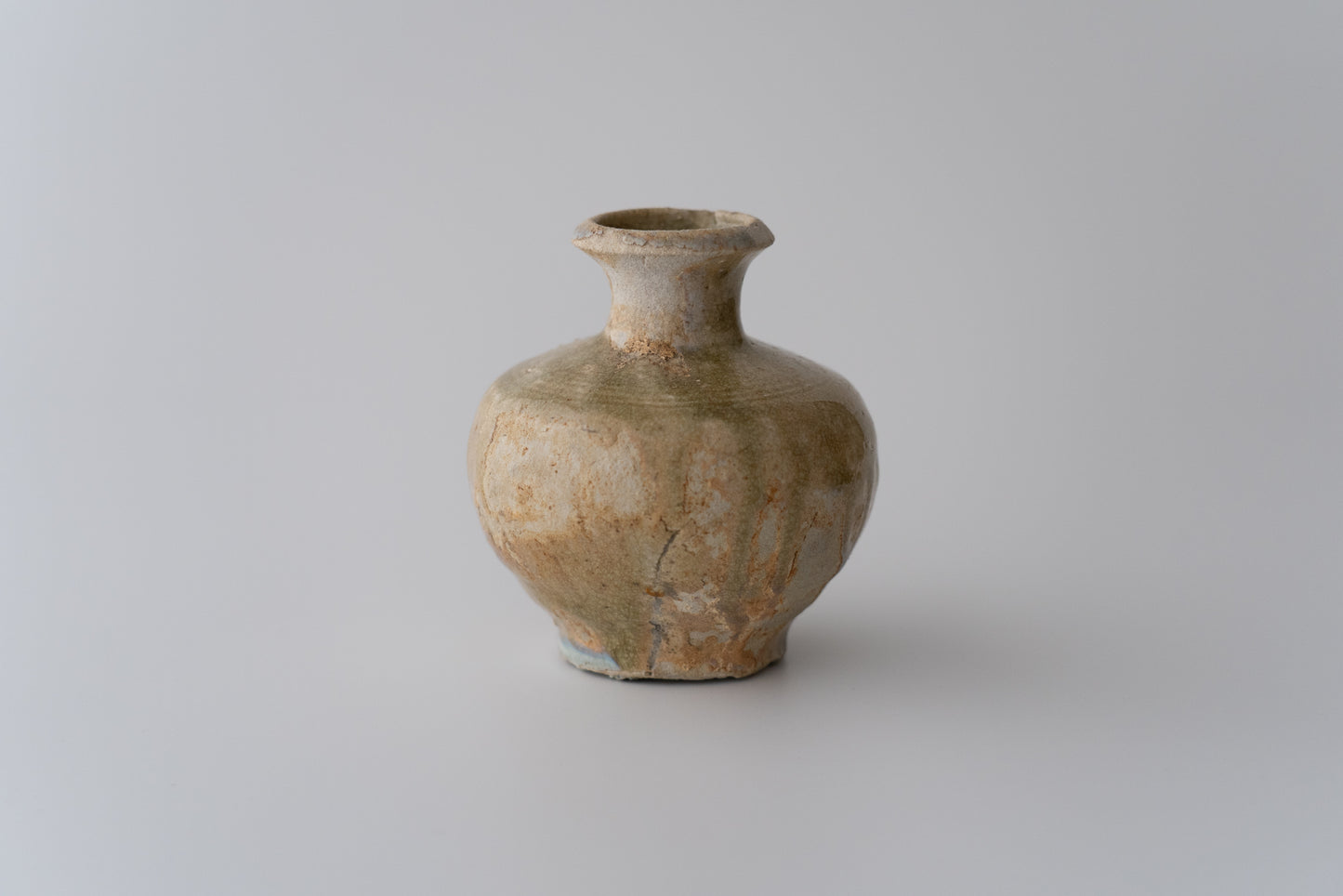 Ash Glazed Sake Bottle, Ko-seto ware