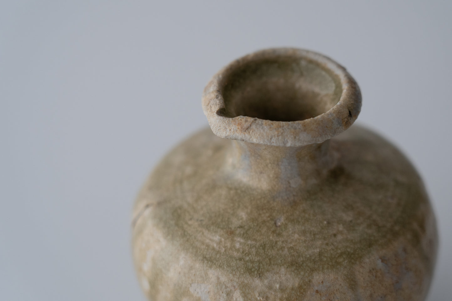 Ash Glazed Sake Bottle, Ko-seto ware