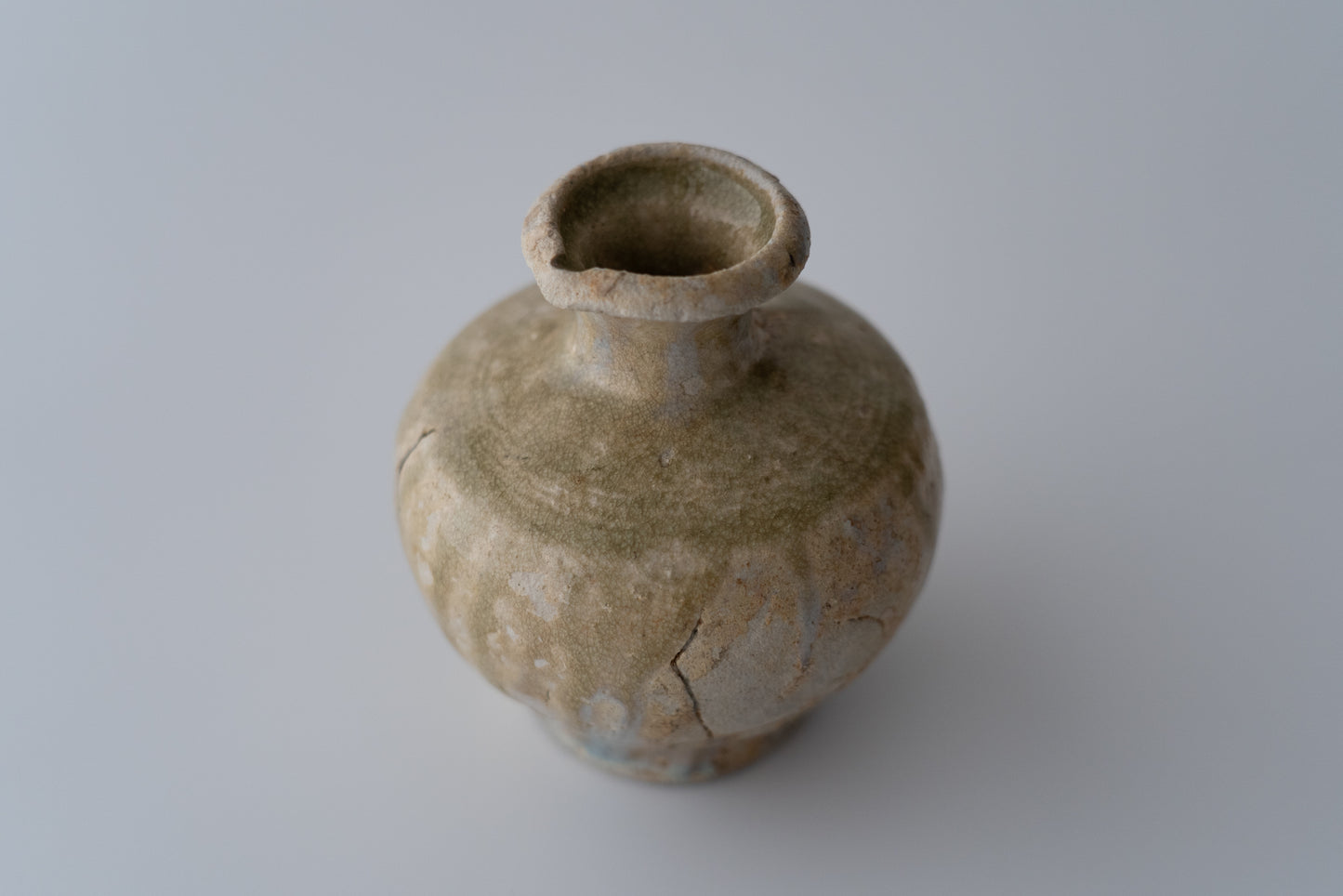 Ash Glazed Sake Bottle, Ko-seto ware