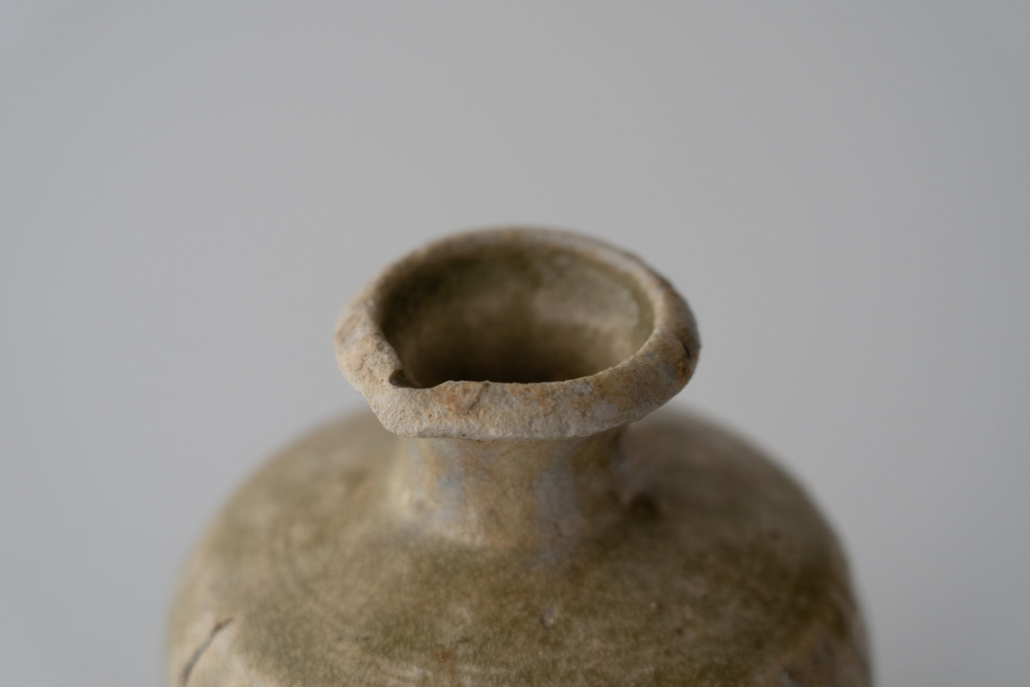 Ash Glazed Sake Bottle, Ko-seto ware