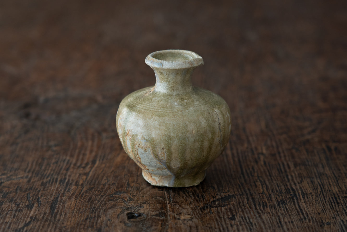 Ash Glazed Sake Bottle, Ko-seto ware