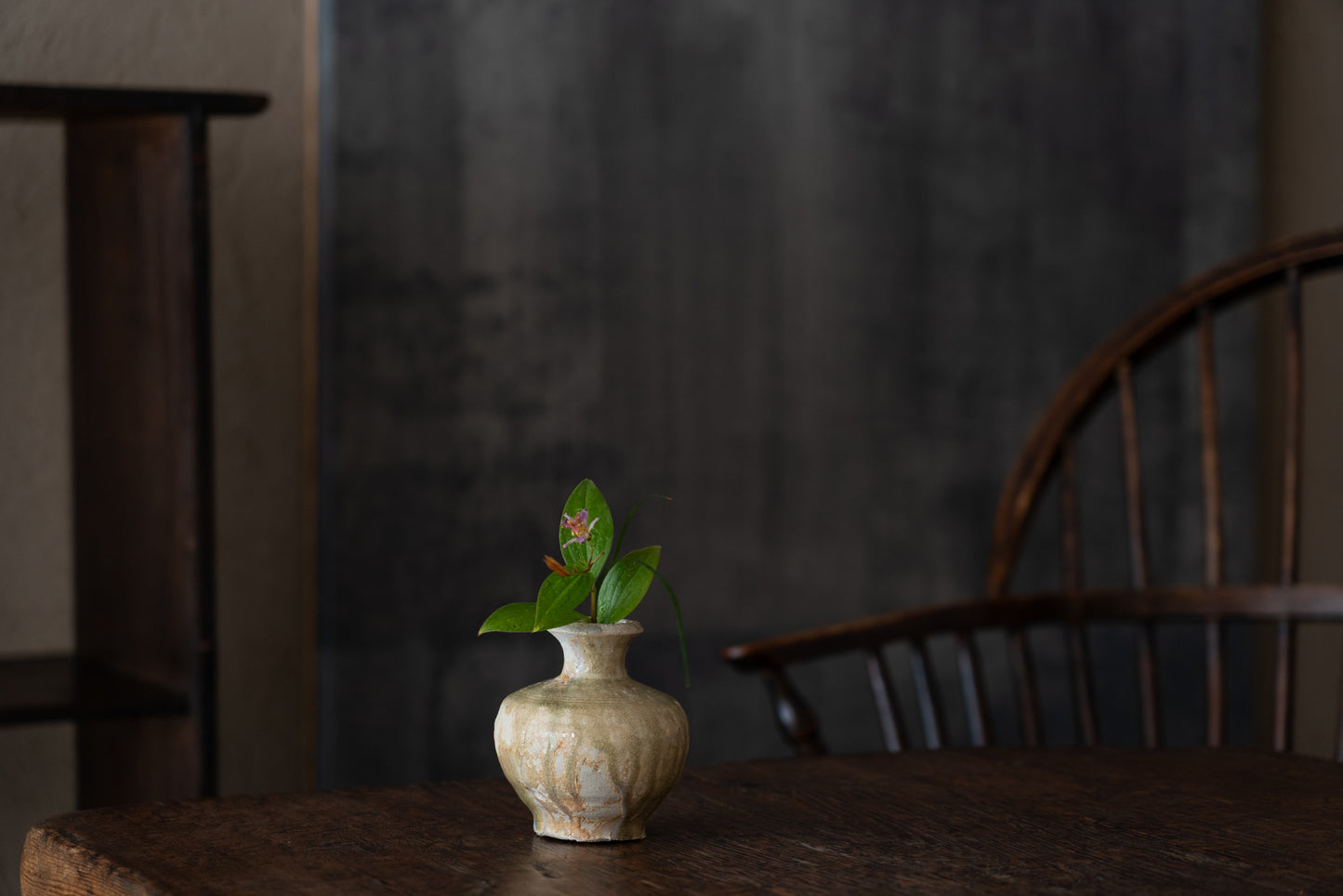 Ash Glazed Sake Bottle, Ko-seto ware