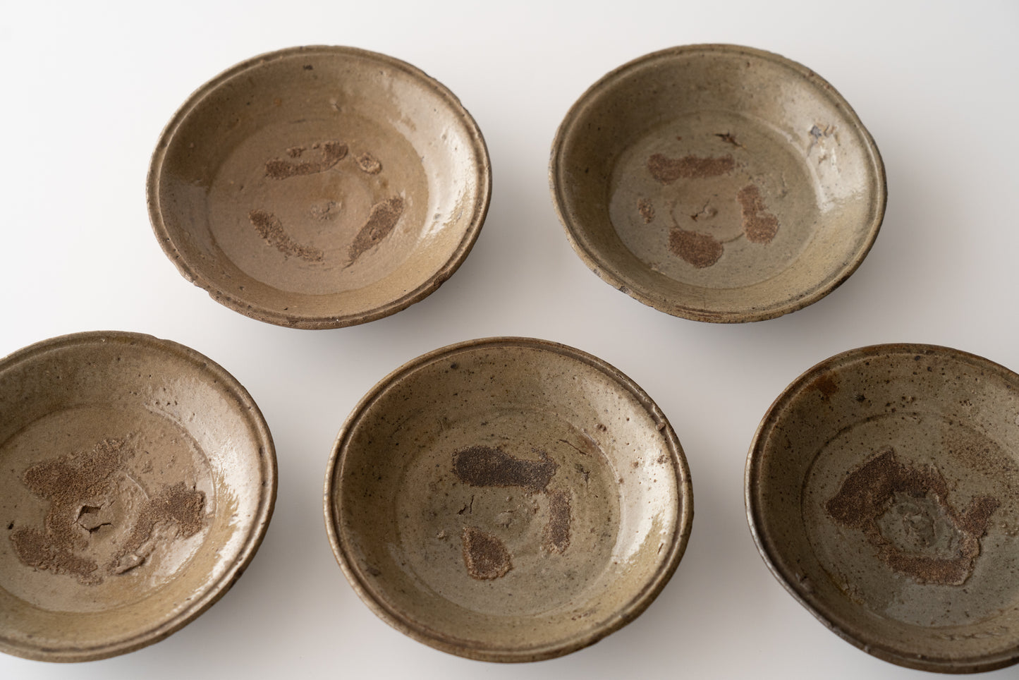 A set of five plates, karatsu ware