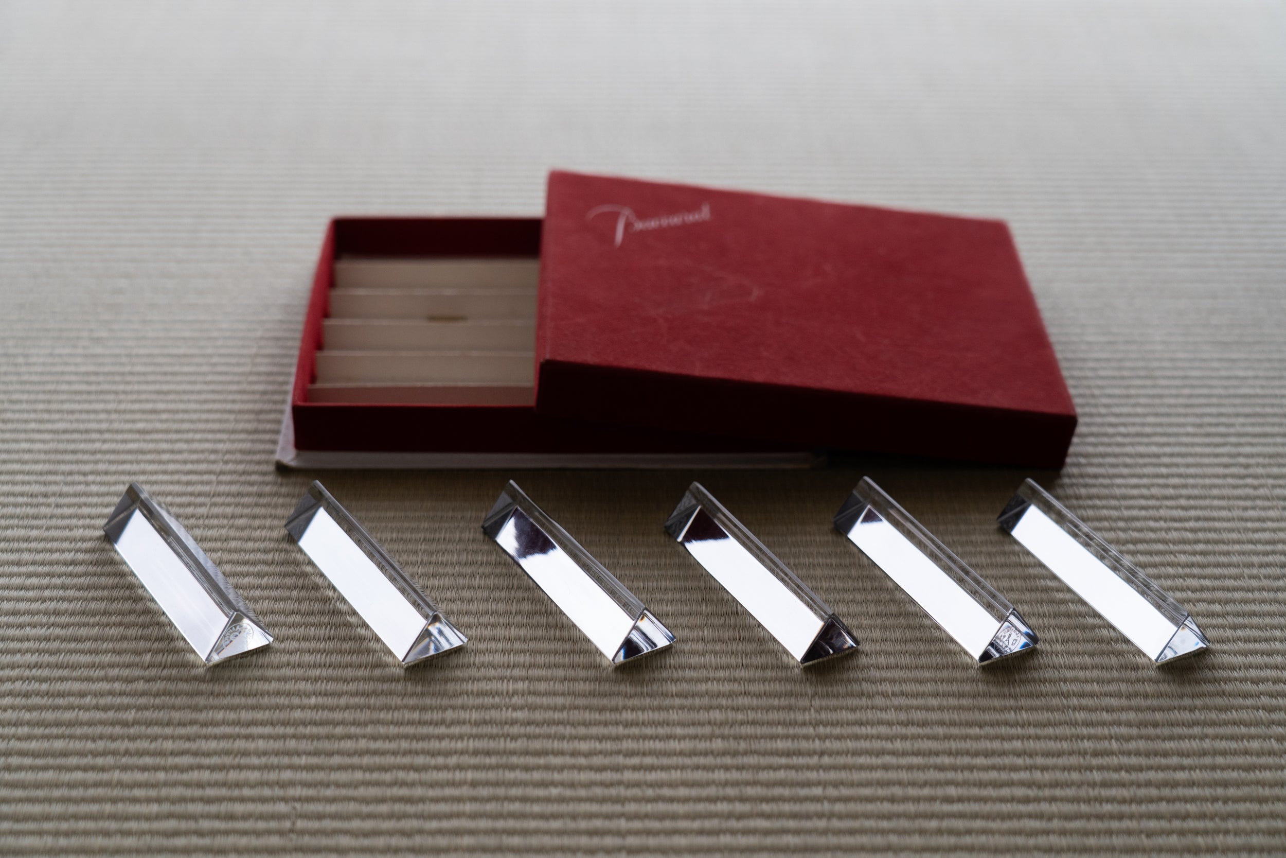 Baccarat Crystal Chopstick Rests, Set of 12