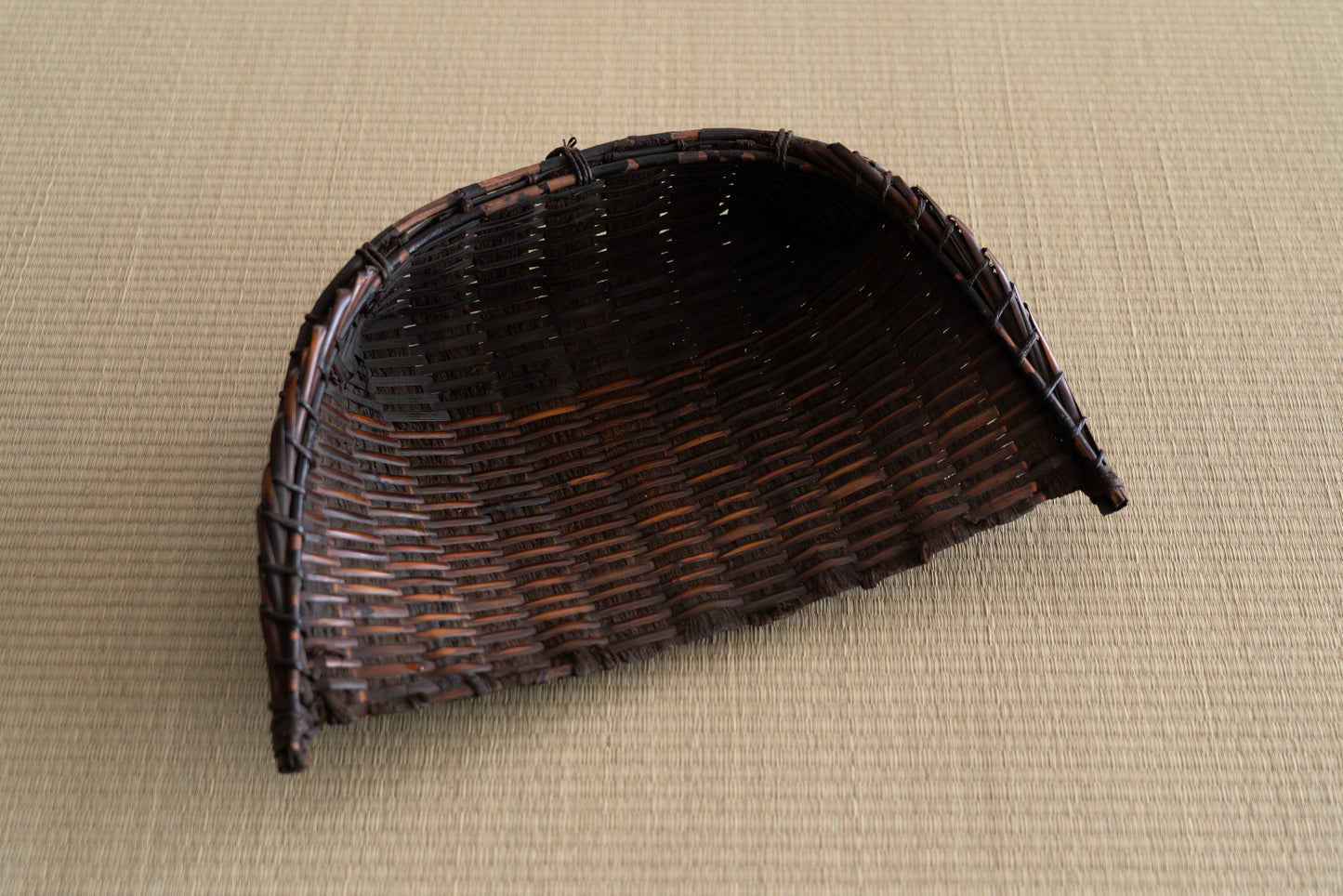 Antique bamboo winnowing basket