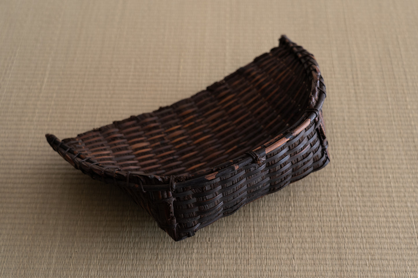 Antique bamboo winnowing basket