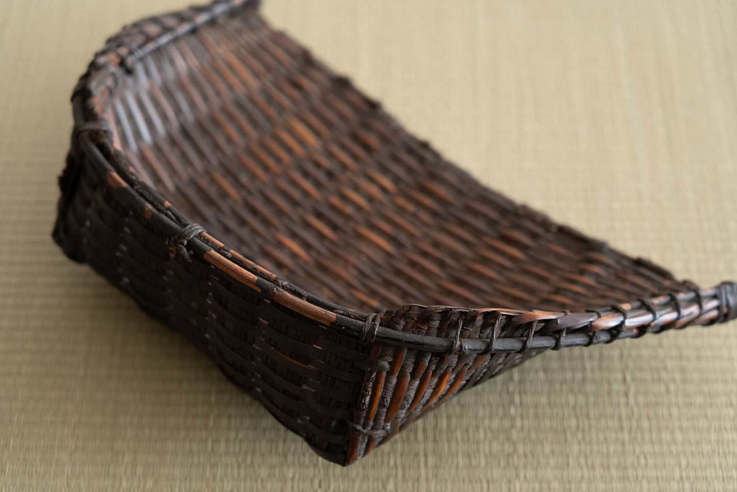 Antique bamboo winnowing basket