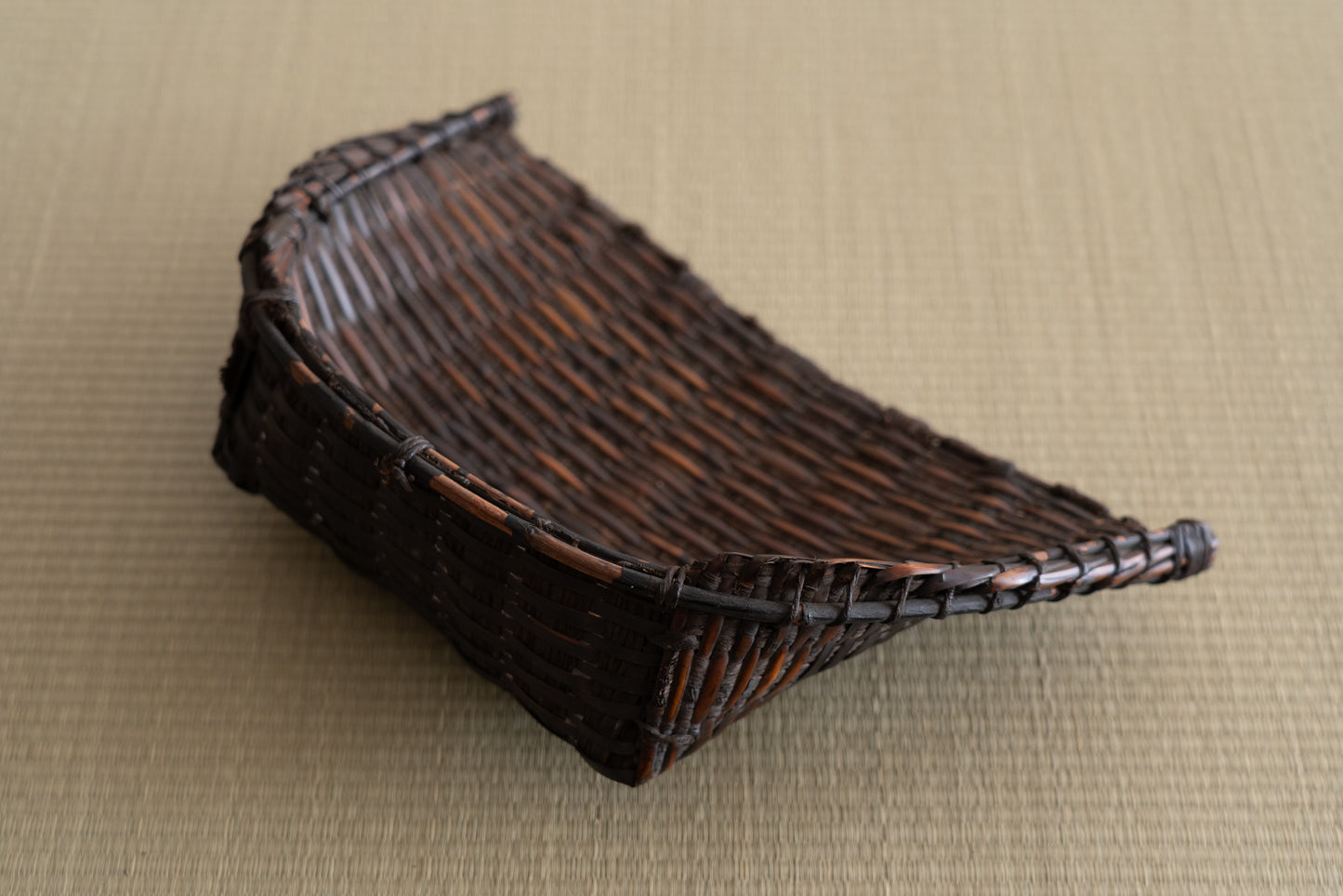 Antique bamboo winnowing basket