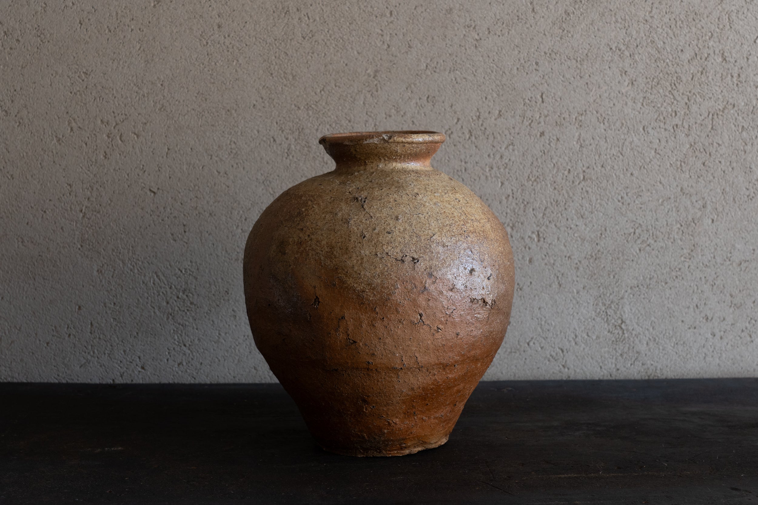 Old Shigaraki earthen ware jar