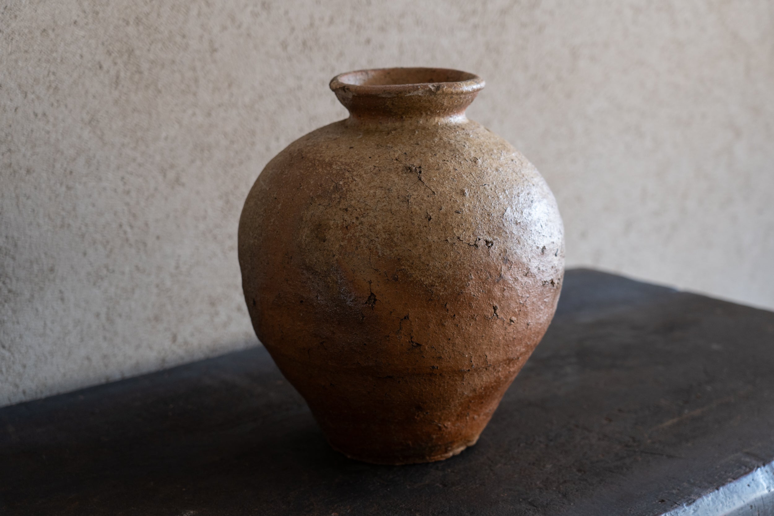 室町時代 信楽焼 壺】骨董品 古美術 陶磁器 花器 花瓶 壷 古美術