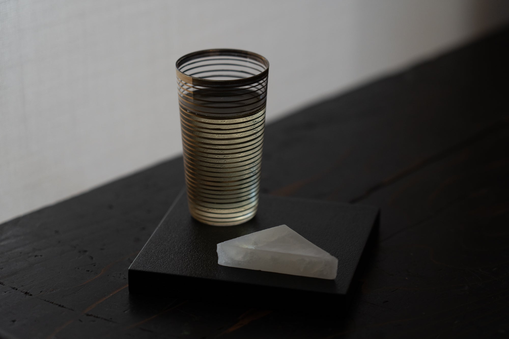 Harumi Baccarat Gold Stripe Small Glass