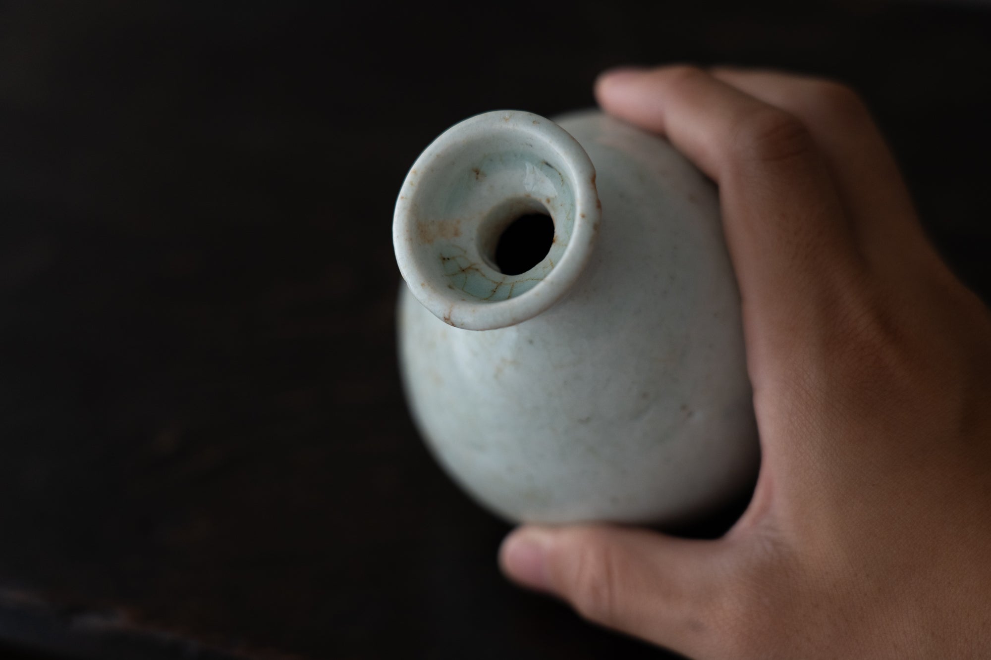 李朝白磁堅手徳利