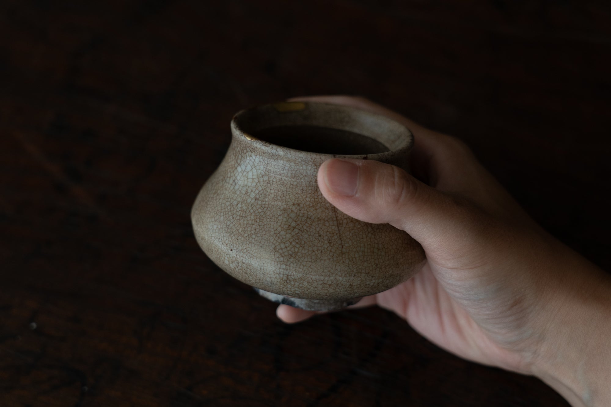 李朝井戸釉塩笥盃