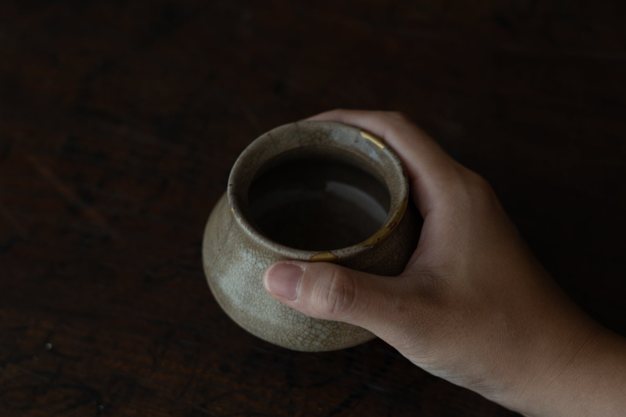 李朝井戸釉塩笥盃