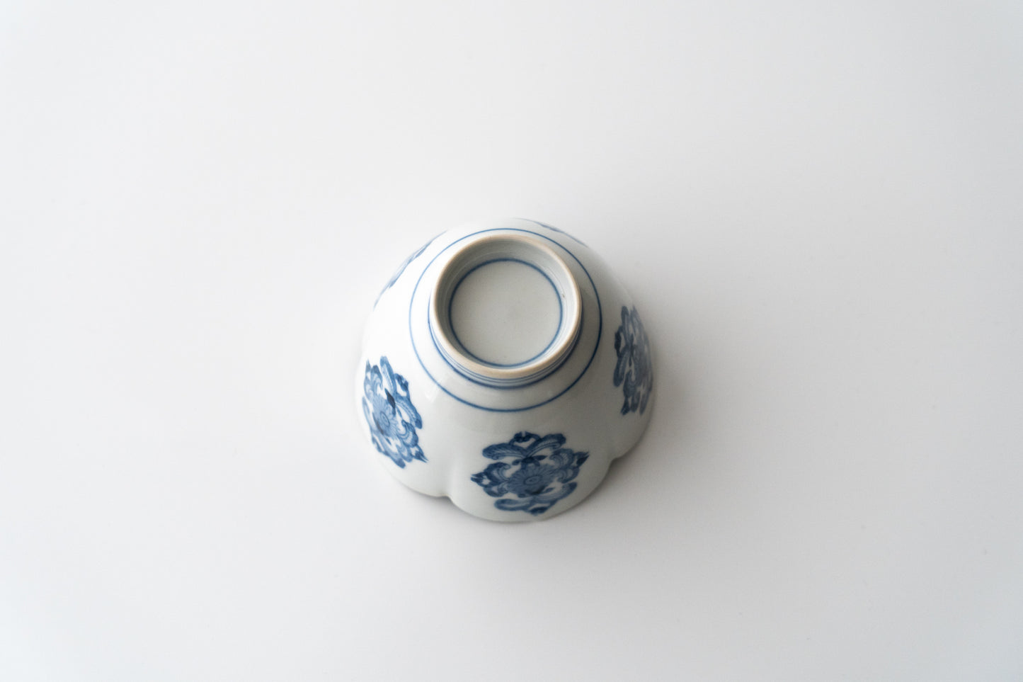 藍柿右衛門花文猪口