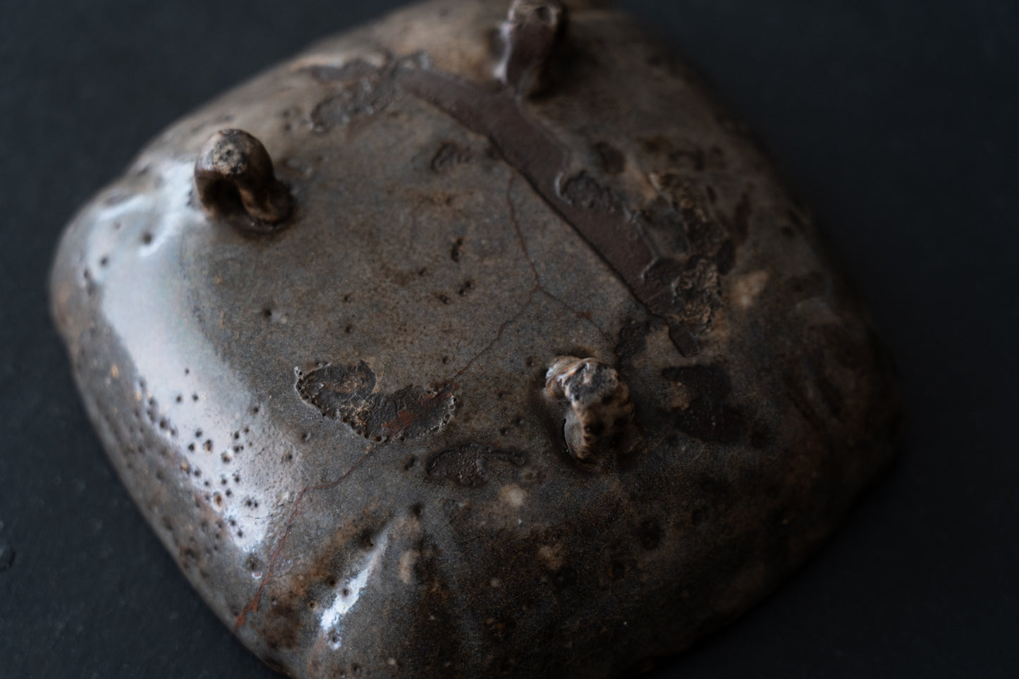 鼠志野草花文向付