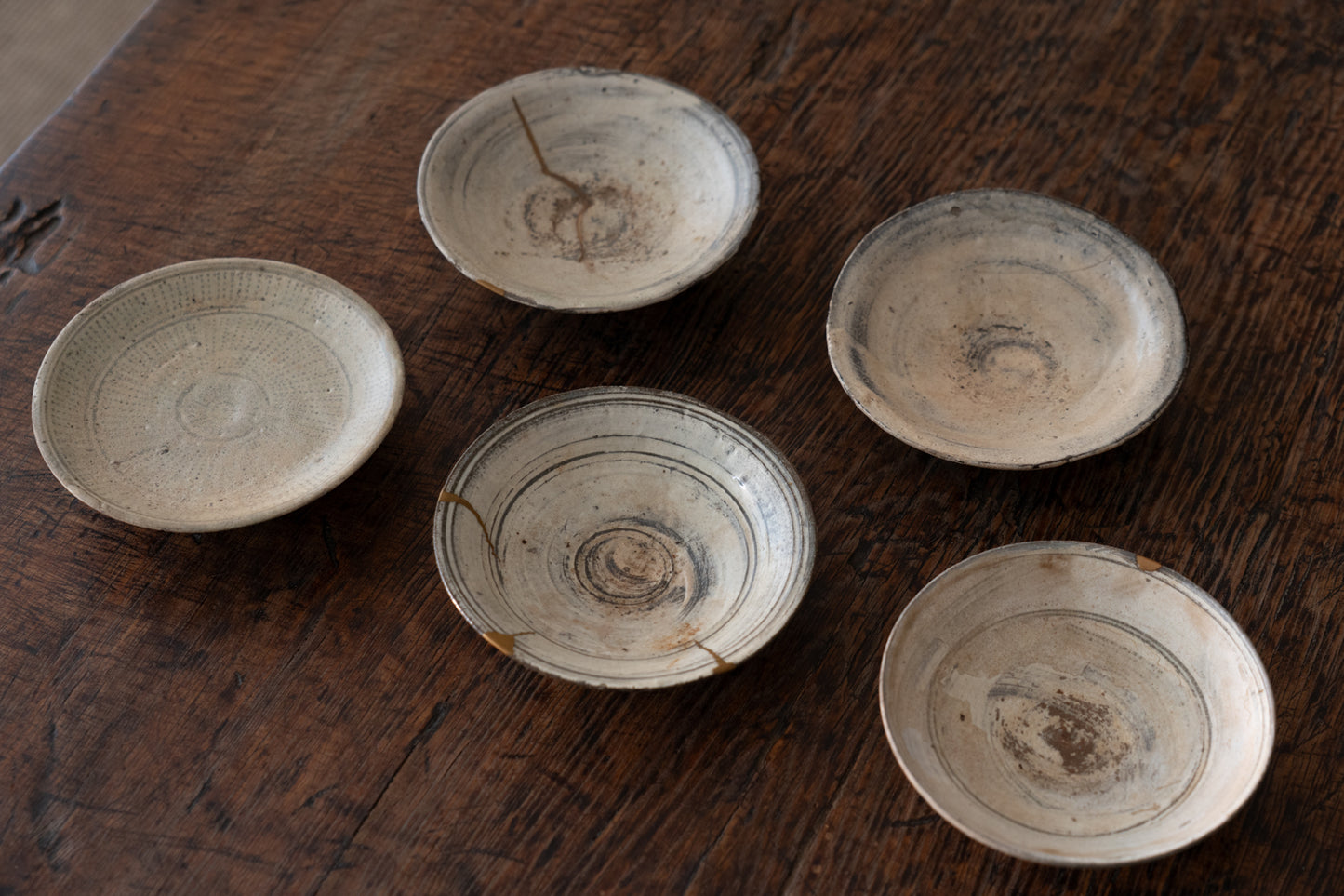 李朝三島向付五客組