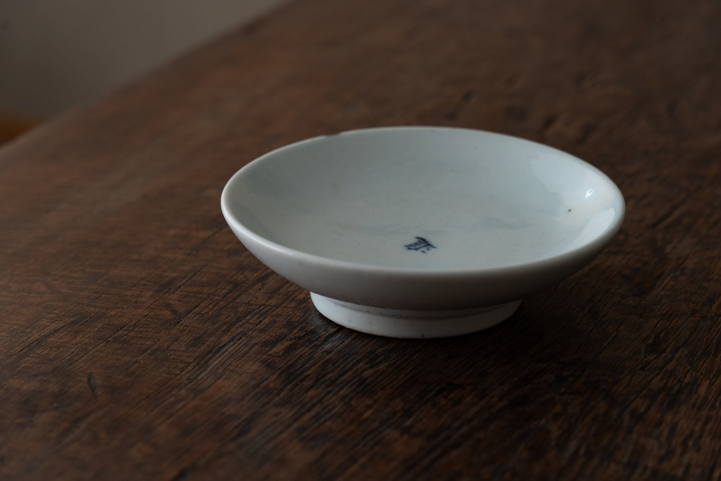 李朝白磁文字入皿