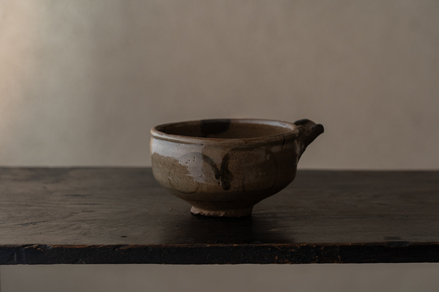 絵唐津草花文片口