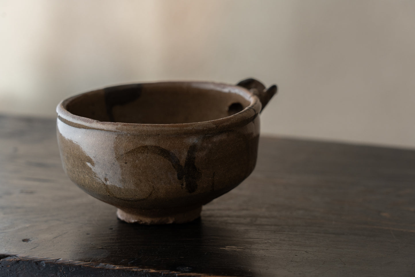 絵唐津草花文片口