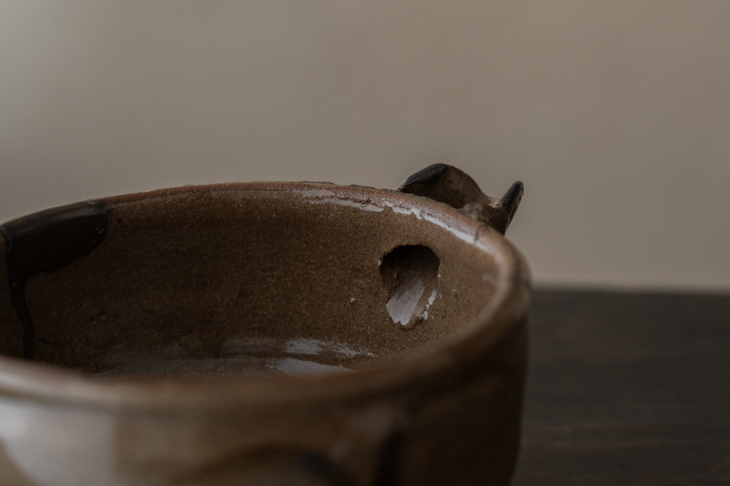 絵唐津草花文片口