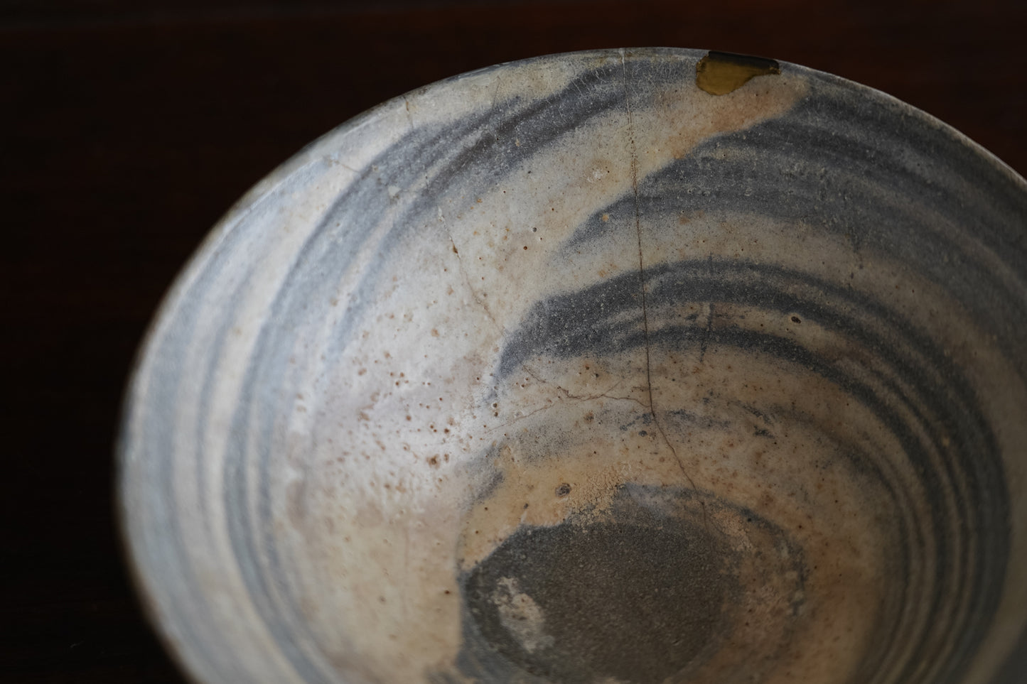 李朝刷毛目茶碗