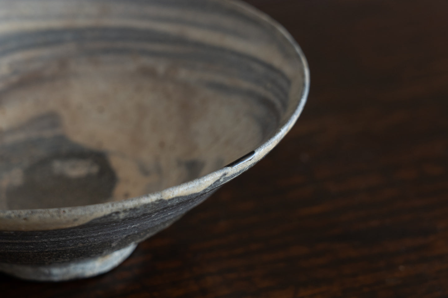 李朝刷毛目茶碗