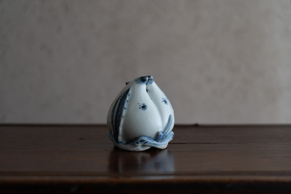 李朝青花桃形水滴
