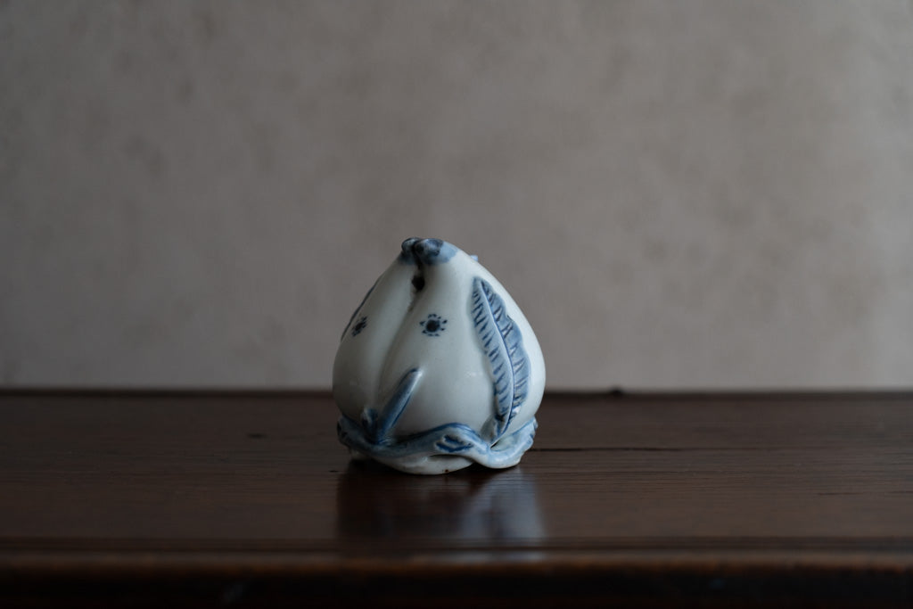 李朝青花桃形水滴