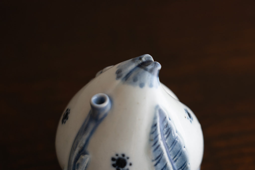 李朝青花桃形水滴